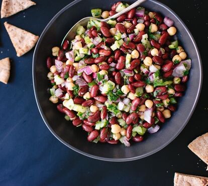 Ideal para o seu almoço: Salada de feijão