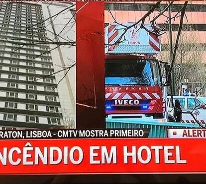 Incêndio no edifício mais alto do centro de Lisboa