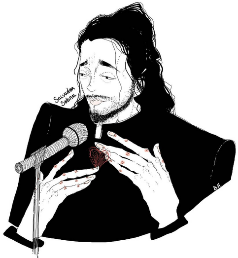 Artistas criam várias ilustrações de Salvador Sobral 