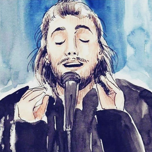 Artistas criam várias ilustrações de Salvador Sobral 