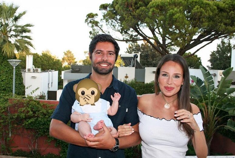 Júlia Belard com o companheiro Francisco Sérvulo Correia e o filho, Matias
