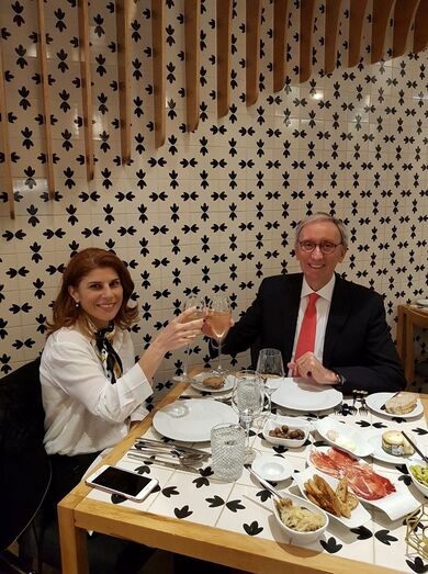 Sandra e Júlio Isidro festejam os 20 anos de casamento no restaurante À Justa, na Ajuda, Lisboa
