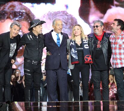 Parada de estrelas para ver Marcelo cantar com os Xutos e Pontapés