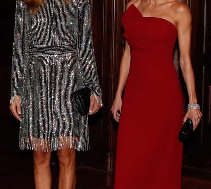 Letizia brilha na Argentina com guarda-roupa de luxo