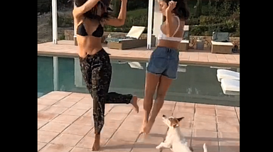 Sara Matos dança com amiga na rede social da moda