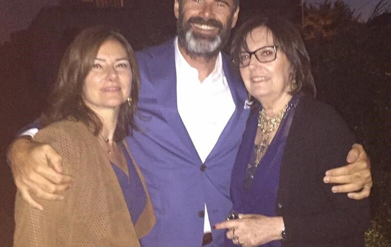 Pedro Lima com a mãe e a irmã