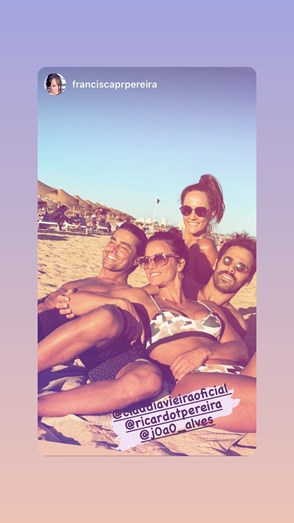 Ricardo Pereira e Cláudia Vieira unem famílias em fim de semana de