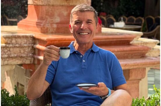 João Baião desfruta de um momento de pausa nas férias