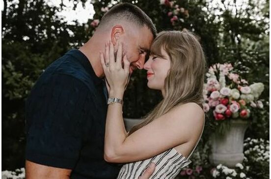 Taylor Swift e Travis Kelce anunciam noivado com fotos românticas num jardim