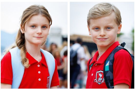 Jacques e Gabriella, filhos de Alberto do Mónaco, voltam às aulas