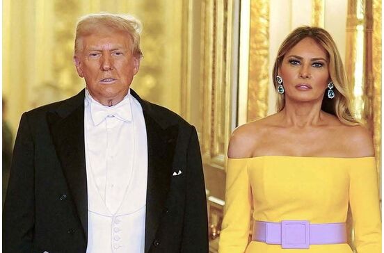 Melania Trump e Donald Trump no Castelo de Windsor, recebidos por Carlos III e Camilla