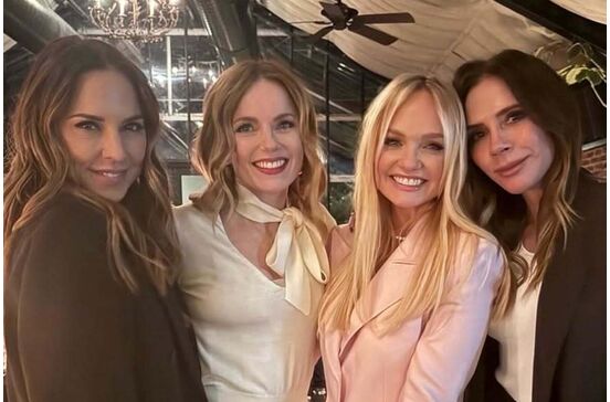 As Spice Girls na festa do 50.º aniversário de Emma Bunton