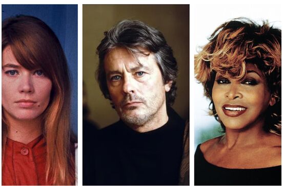 Françoise Hardy, Alain Delon, Tina Turner