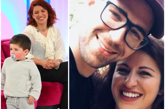 Ângela Ferreira com o filho e o marido