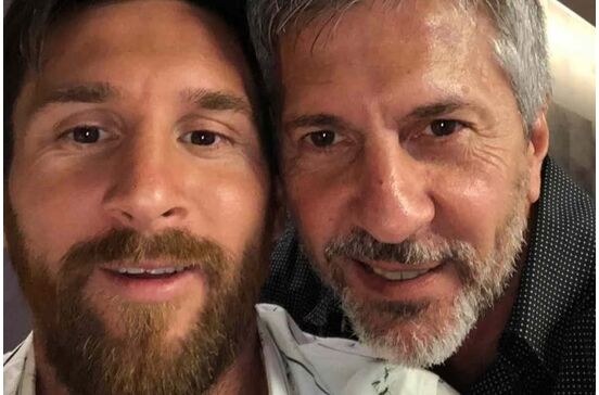 Lionel Messi com o pai, Jorge Messi