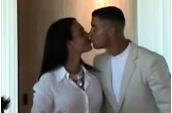O beijo de casamento de Ronaldo e Georgina