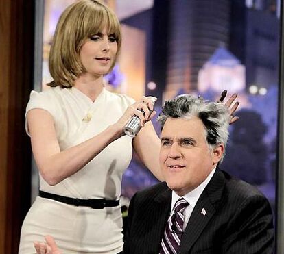 ‘Cabeleireira’ Heidi Klum surpreende Jay Leno 