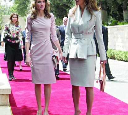 Rania e Letizia coincidem no gosto e ofuscam maridos
