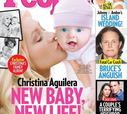 Aguilera mostra filha na 'People'