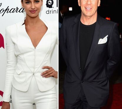 Irina na festa de Bruce Willis