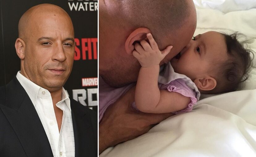 Vin Diesel, pai, paternidade, filha, bebé, menina, paternal, carinho, Pauline