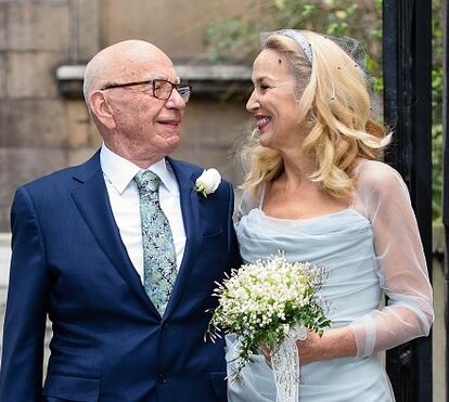 Rupert Murdoch e Jerry Hall já são marido e mulher