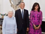 Isabel II, rainha, realeza, monarquia, monarca, encontro, Barack Obama, Michelle Obama, presidente dos Estados Unidos, Inglaterra, Castelo de Windsor