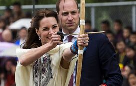 Kate e William divertidos no Butão