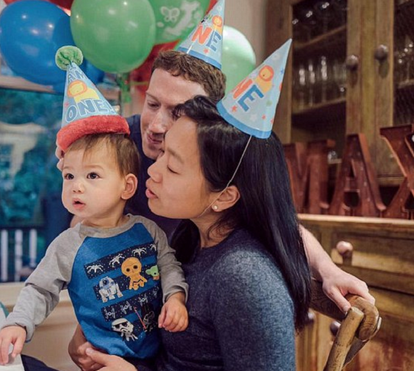 Zuckerberg festeja 1.º aniversário da filha