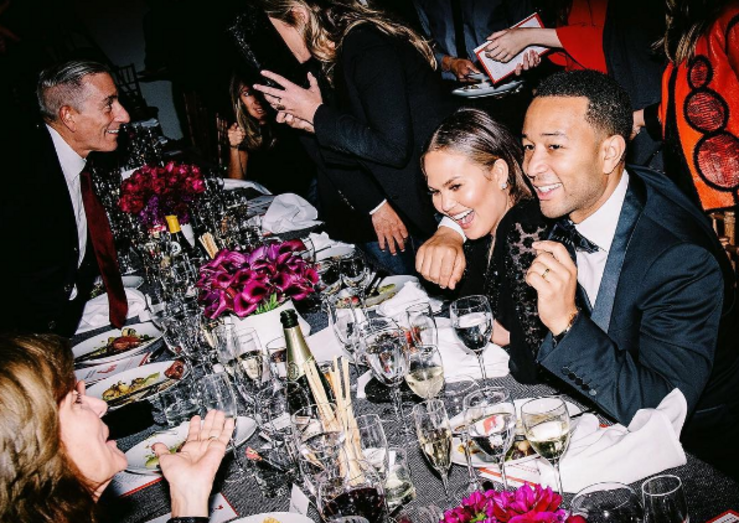 Chrissy Teigen, John Legend, golden heart awards dinner
