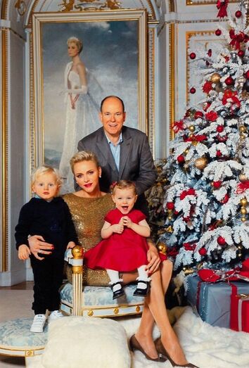 príncipe alberto, princesa charlene, jacques, gabriella