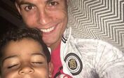 Cristiano Ronaldo com o filho