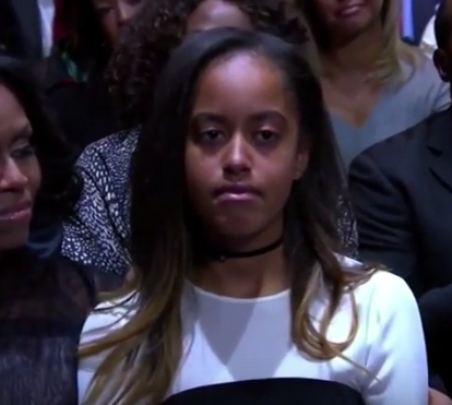 Obama emociona a filha durante discurso