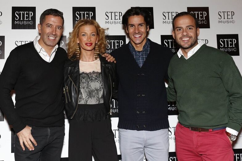 Diamantino Martins, a diretora geral da STEP Music Portugal, Helga Barroso, Jorge Azevedo e André Leal. 