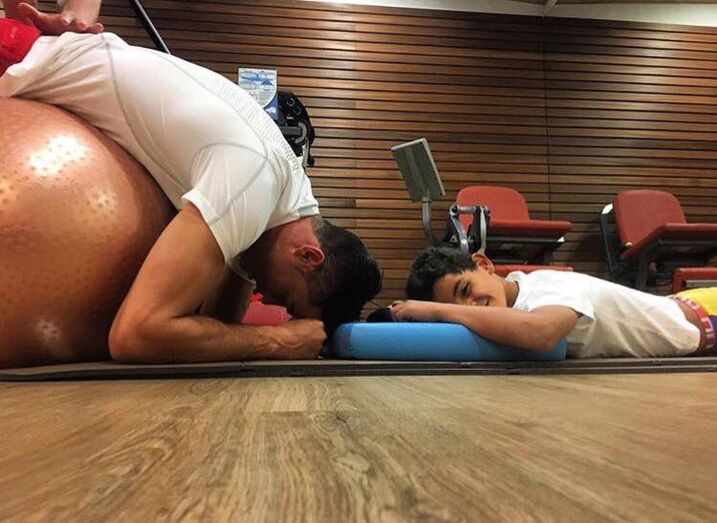 Cristiano Ronaldo com o filho
