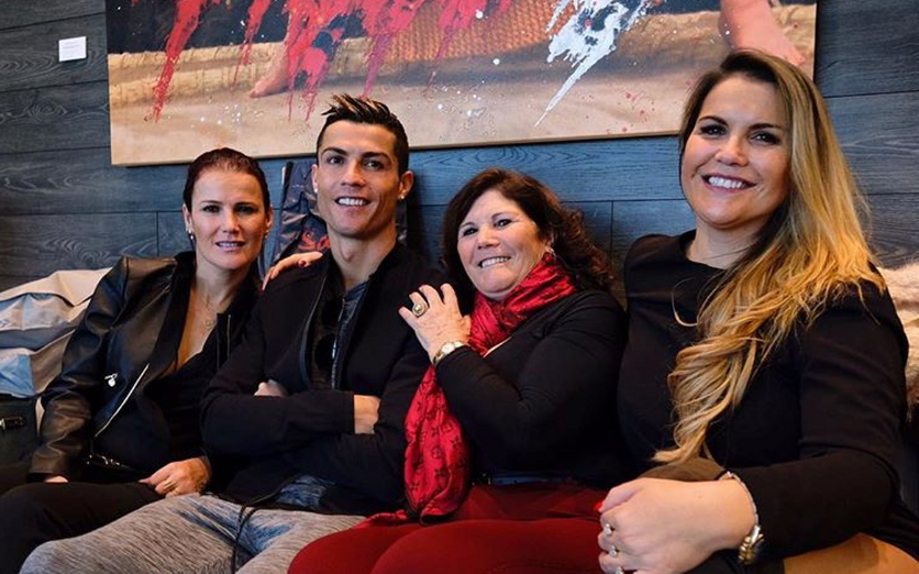 Cristiano Ronaldo com a família