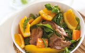 Salada exótica de pato e agrião