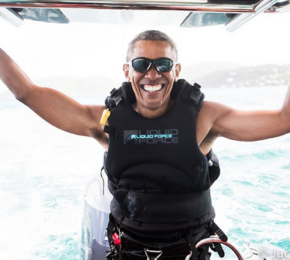 Veja Obama a praticar desportos radicais