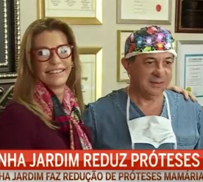Cinha Jardim reduz peito depois de 10 anos com silicone