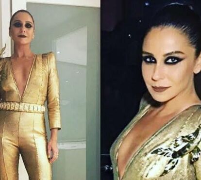 Maria João Bastos divina em festa de luxo no Brasil