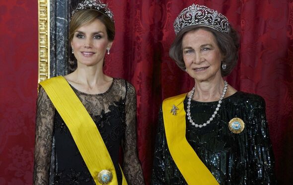 Letizia e a rainha Sofia