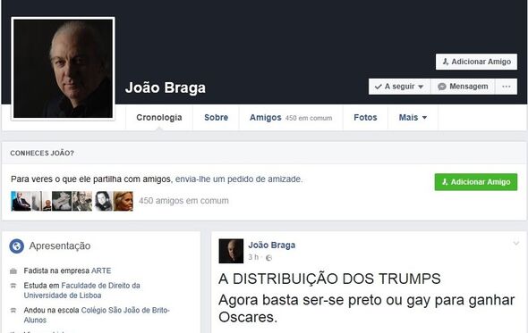 Facebook, joão braga