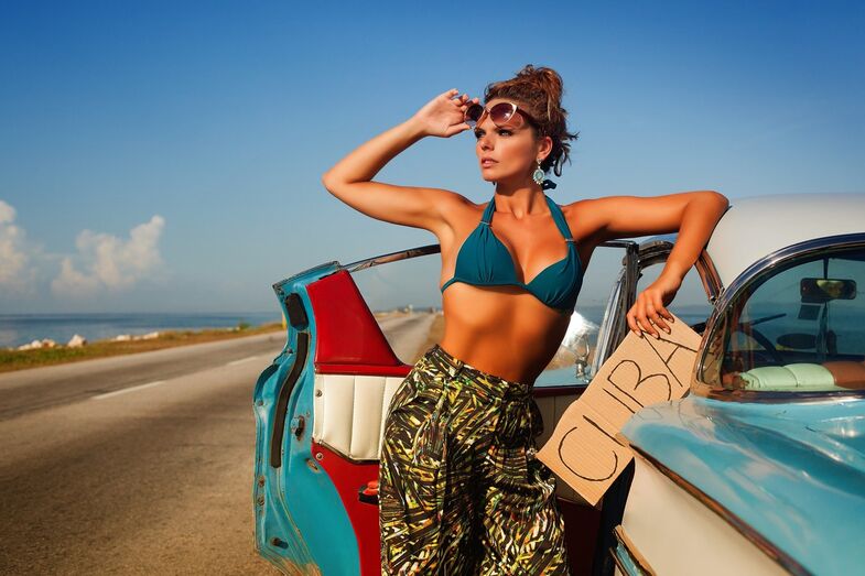 Joana Câncio em Cayo Coco, Cuba