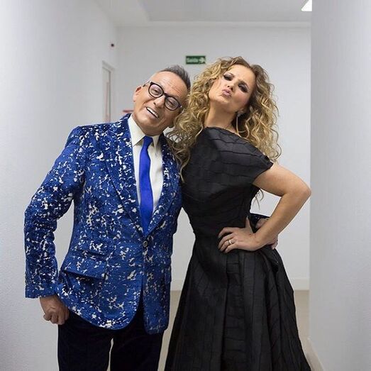 Manuel Luís Goucha e Cristina Ferreira antes de irem para o ar com o programa 'Você na TV'. O apresentador foi o escolhido para entrevistar Cristina, na sua nova revista