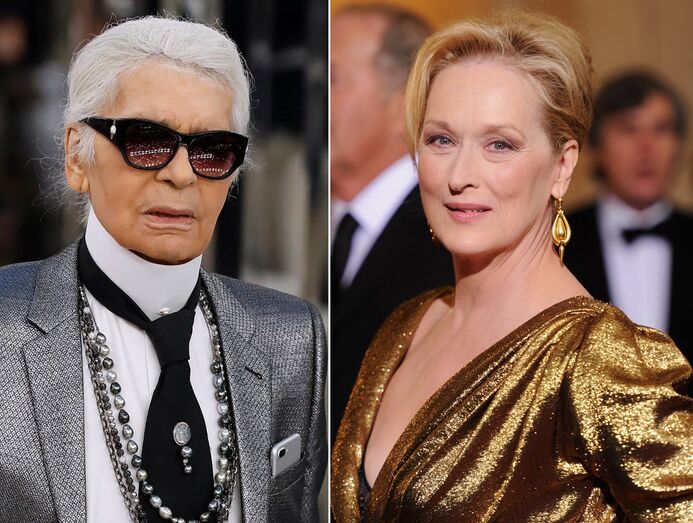 Karl Lagerfeld, meryl streep