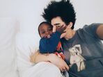 Luís Borges com o filho