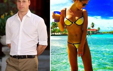 William diverte-se na neve com modelo australiana