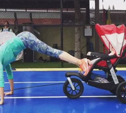 Daniela Ruah inclui filha bebé no treino físico