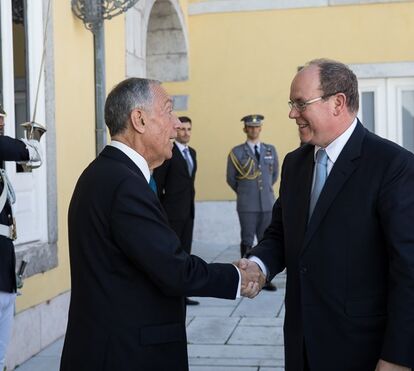 Marcelo recebeu príncipe Alberto do Mónaco em Cascais
