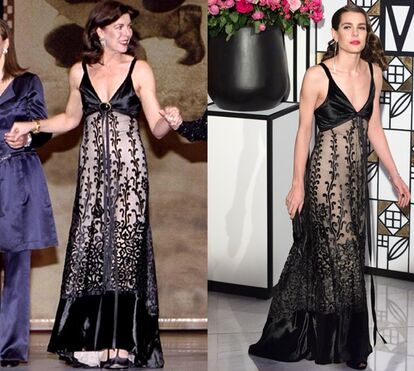 Charlotte 'herdou' vestido que  a mãe vestiu há 17 anos